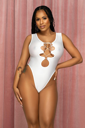 Body blanco con espalda de nadador Infinity